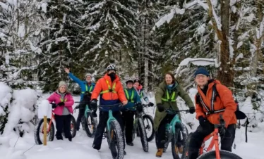 fatbike tours in estonia inwinter forest