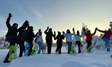 bog hiking estonia winter nature