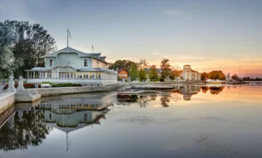 estonia coastal village sunset reflection haapsalu